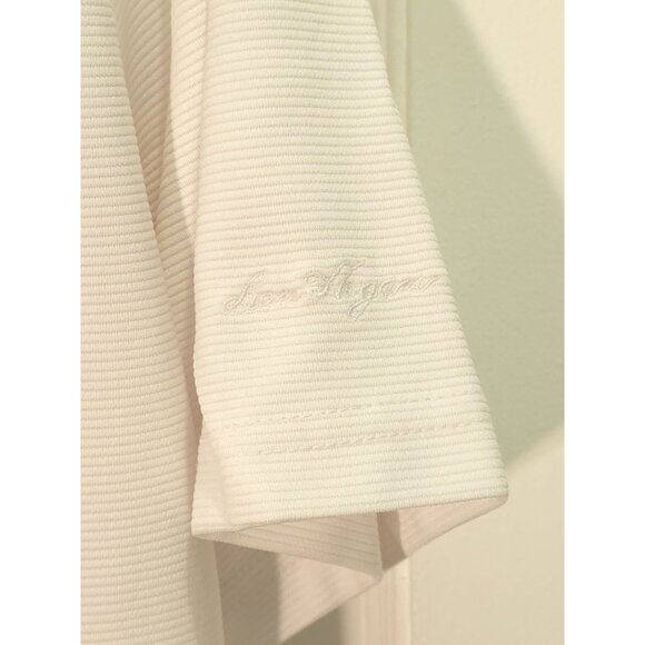 Ben Hogan Performance Polo Shirt L/XL White Short Sleeve Ribbed Texture - Picture 3 of 9